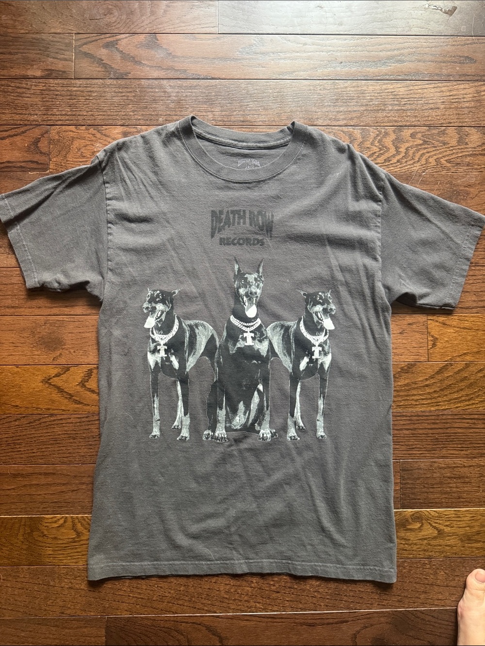 Death Row Records Doberman Graphic Short Sleeve Tee - Gray